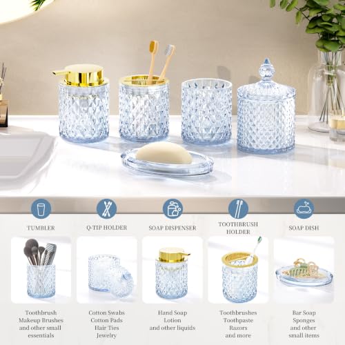 Modern Blue Glossy Glass Housewarming Gif