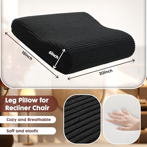 Suitable for Bed Chair Sofa Headrest Back Lumbar Leg Support Pillow (Black)