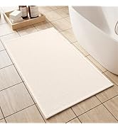 YIHOUSE Bathroom Rugs Sets 3 Piece, Cobblestone Memory Foam Bathroom Mats Set Extra Thick, Non Sl...