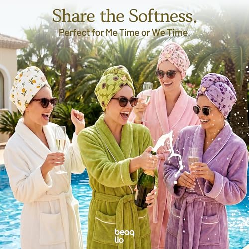 Coral Fleece Hair Towel Wrap Set