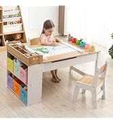 IKALIFE Kids Toy Book Storage Organizer - Large Bookshelf with 7 Removable Bins, Baby Bookshelf a...