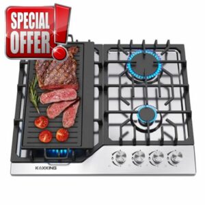 24 Inch Gas Cooktop with Griddle