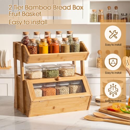 Open Middle Shelf for Jars and Essentials
