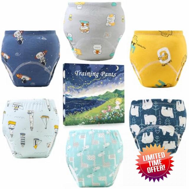 Upairy Potty Training Pants Cotton Absorbent                                                          Training Underwear for Toddler Boys and Girls 2T-13T