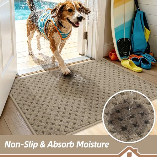 Woven-Look Washable Welcome Floor Mat