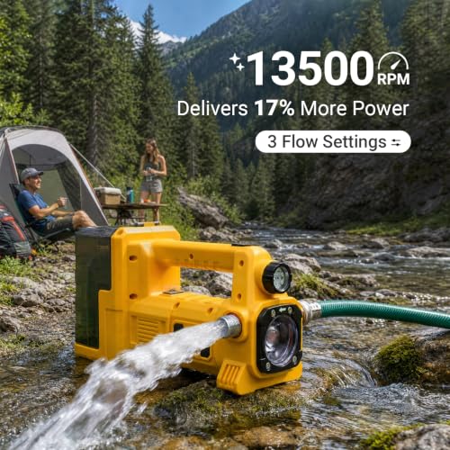 Battery Powered Utility Pump for Pool Draining