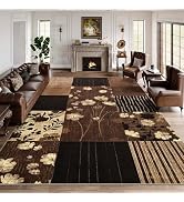 DweIke 5x7 Area Rugs for Living Room, Washable Non-Slip Soft Stain Resistant Throw Rug, Modern Ge...