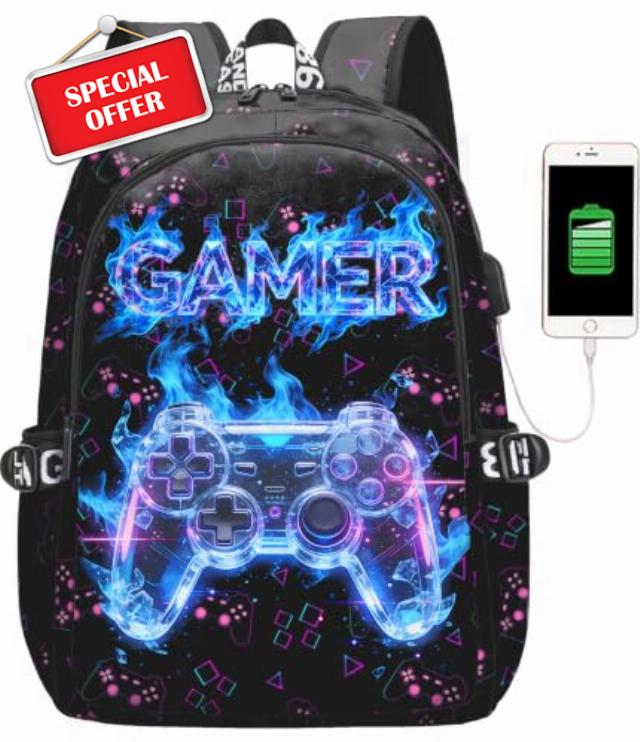 Cool Backpack for Men Women Lightweight Back Pack Laptop Backpacks                                                          Travel Daypack Laptop Bag with USB Charger Po