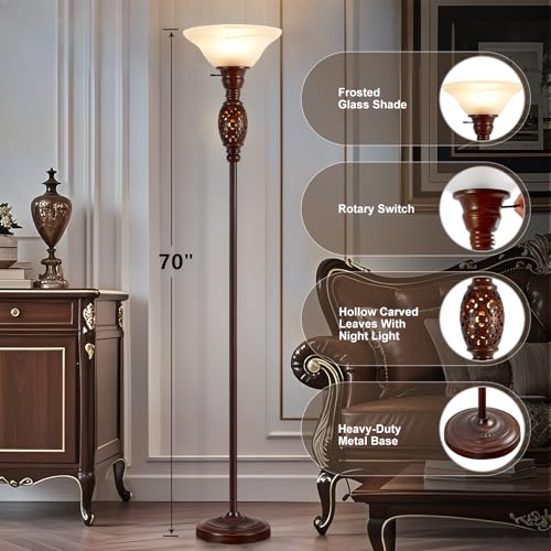 Office - Retro Floor Lamps with Rotary Switch