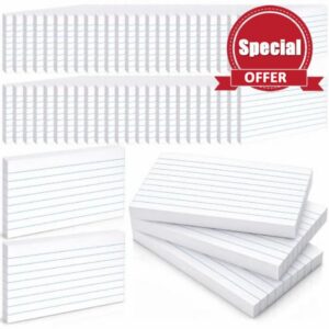 Yexiya 50 Pack 3 x 5 Inch Ruled Index Cards Bulk 5000 Sheets