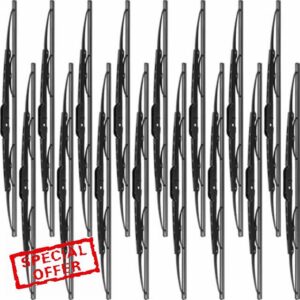 BBTO 10 Pack 20 Inch Wiper Blades Silicone Wipers Durable Windshield Wipers All Seasons Automotive Wiper Blades Replacement for Cars SUV Truck Front Windshield Universal U/J Hook Quality