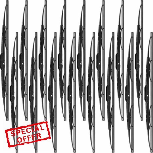 BBTO 10 Pack 20 Inch Wiper Blades Silicone Wipers Durable Windshield Wipers All Seasons Automotive Wiper Blades Replacement for Cars SUV Truck Front Windshield Universal U/J Hook Quality