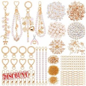 1136 Pcs Charms Lip Gloss Keychain Making Kit DIY Craft Supply