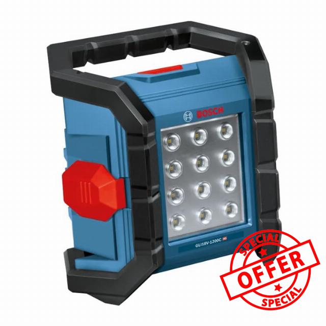 Bosch GLI18V-1200C 18V Connected LED Floodlight (Renewed)