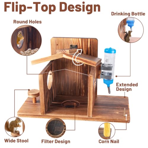 Chipmunk Feeder for Corn