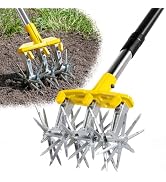 BlumeTrec Manual Edger Lawn Tool, 75 Inch Wheel Rotary Edger for Lawn with Extra-Wide Wheel, Gras...