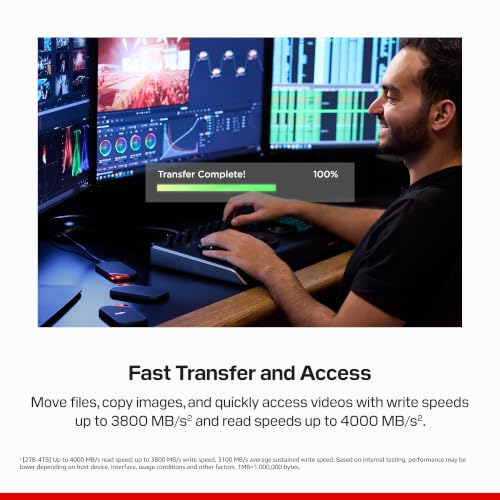 Up to 4000MB/s Read Speeds(New Model) External Solid State Drive