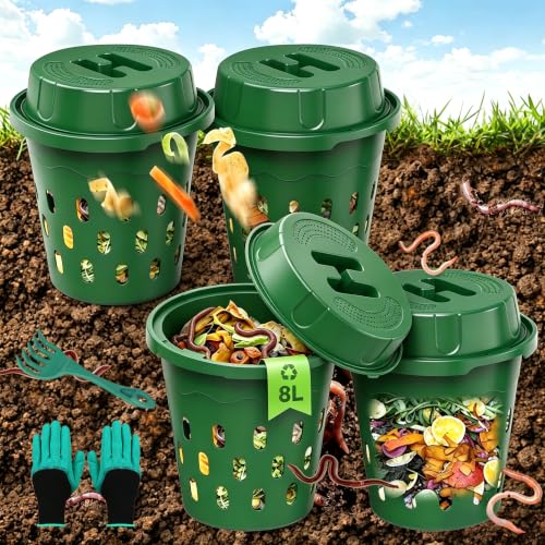 8L Underground Worm Farm with Aeration & Animal-Proof Lid