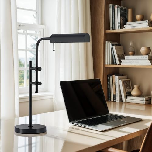 Adjustable LED Desk Lamp for Home Office | 3 Color Temperatures Rustic Desk Lamp
