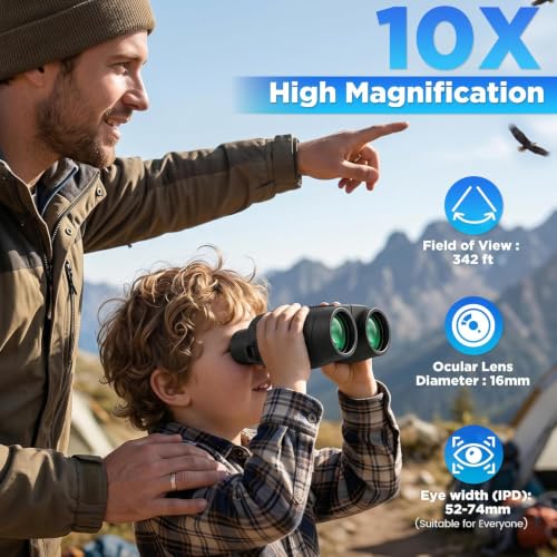 High Powered Binoculars with Large View