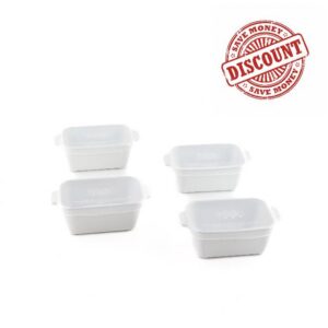 Souper Cubes 5"x3" Ceramic Baking Dishes with Lids