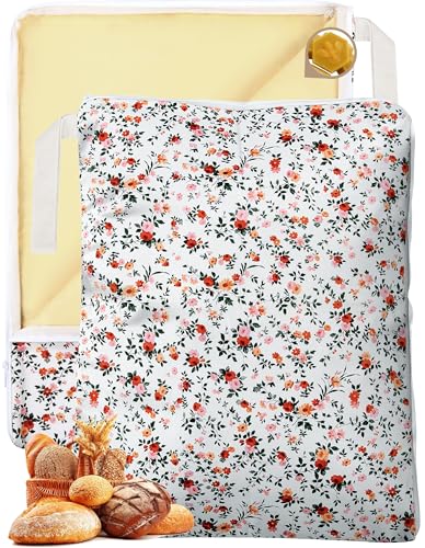 Wide Zipper Access Bread Storage (Floral)