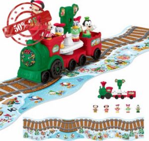 Fisher-Price Little People Disney Jr Musical Christmas Train Toy                                                          Playset & 5 Figures Incl Mickey & Minnie