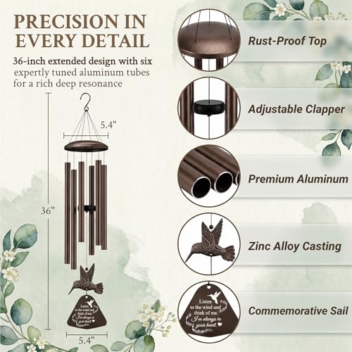 Hummingbird Wind Chime for Mom Dad