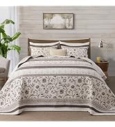 FineStichery Oversized King Bedspread 120" x 120", 100% Cotton Extra Large Quilt Set, Reversible ...