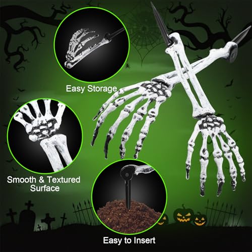 Creepy Bones Yard Signs Setup