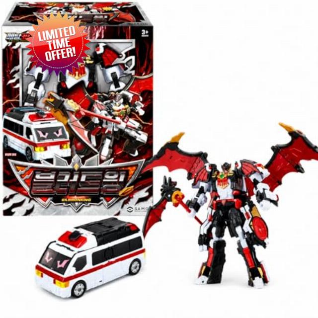 Metal Cardbot W BLOODWING Bat Ambulance Car Transforming Robot Car 블러드윙
