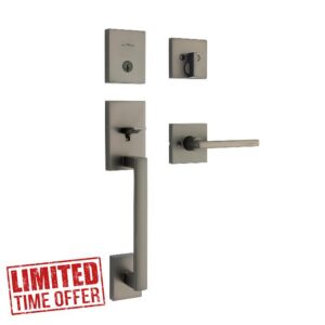 Kwikset San Clemente Front Door Lock Handle and Deadbolt Set