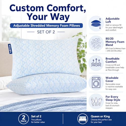 Set of 2 | Shredded memory foam fill