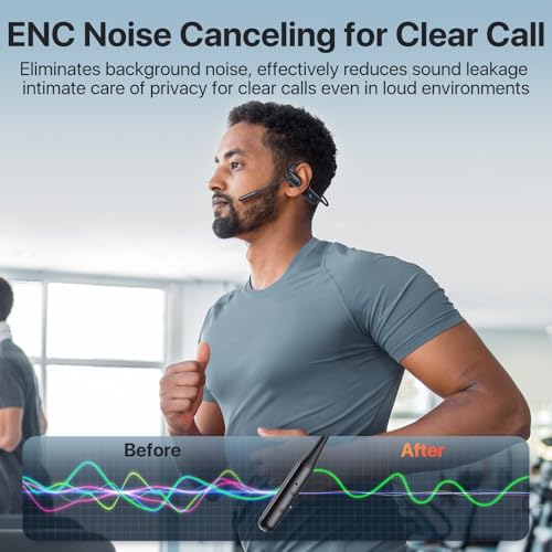 Air Conduction Headphones with Dual Device Connection & Mute