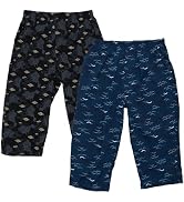 Y's factory Men's Crepe Cotton Pajama Pants 2-Pack, 3/4 Length, 100% Cotton, Open Fly, Breathable...
