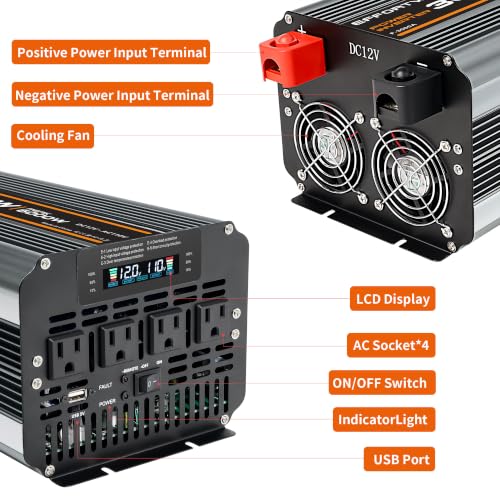 4AC outlets 1USB.RV Inverter