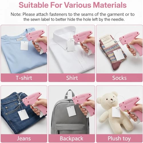 1000 Black & 1000 White Fasteners (Pink