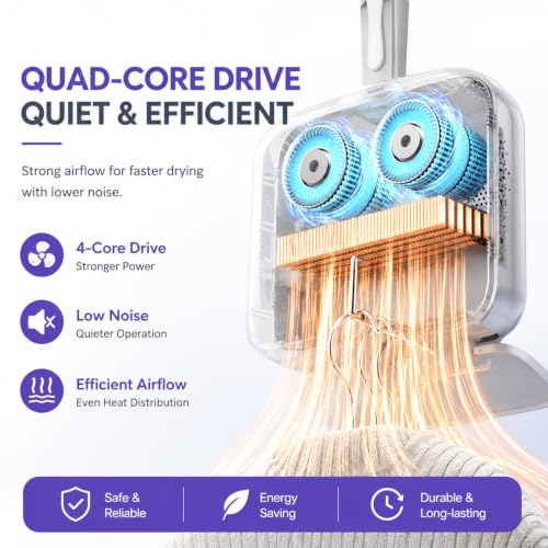 36dB Quiet – Compact Travel Dryer for Apartments
