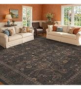 Washable 2x6 Kitchen Runner Rugs Non Slip - Dark Brown Hallway Runner Rug, Farmhouse Non Slip Flo...