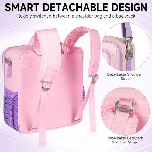 700 Sheets Capacity Binder Organizer with Detachable Backpack Straps & Shoulder Strap