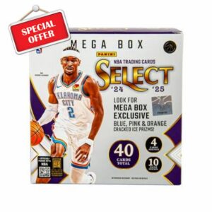 2024–25 Panini Select NBA Basketball Mega Box – Official Trading Cards – Retail Exclusive Blue & Red Prizms