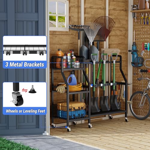 Garage Tool Organization and Storage for Shed/Yard/Broom Closet/Law