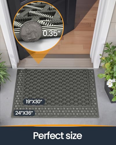 Heavy Duty Waterproof Entry Mat for Entryway Patio