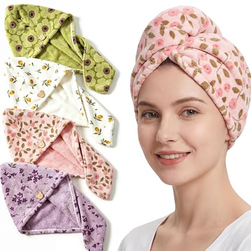 Hair Towels for Women Fast Drying Soft Lightweight Quick Dry Turban for Curly & Long Hair