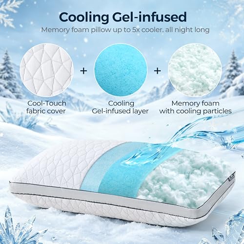 Firm Pillow with Cooling Gel for Hot