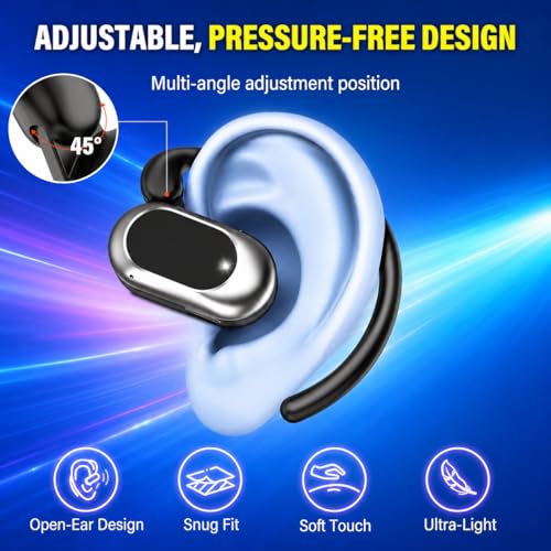 NEW Over Ear Earbuds with 4 ENC Noise-Canceling Mic | Ultra-Comfort Bone Conduction Earbuds