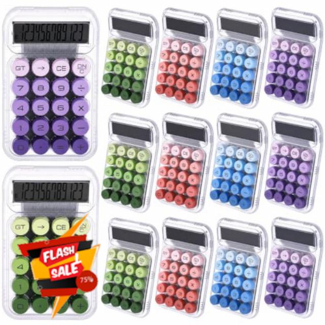 12 Pcs Cute Mechanical Calculator Bulk