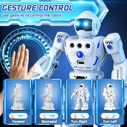 Programmable Remote Control Robots RC Gesture Sensing Control Smart Robot for Age 3-12 Kids with Sliding