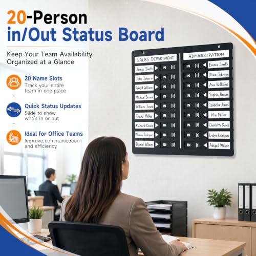 Acrylic Employee Availability Sign for Office
