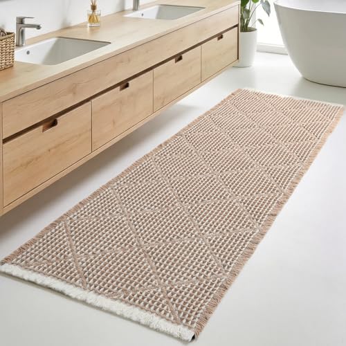 Long Runner Rug Waffle Bath Mat for Kitchen Rugs